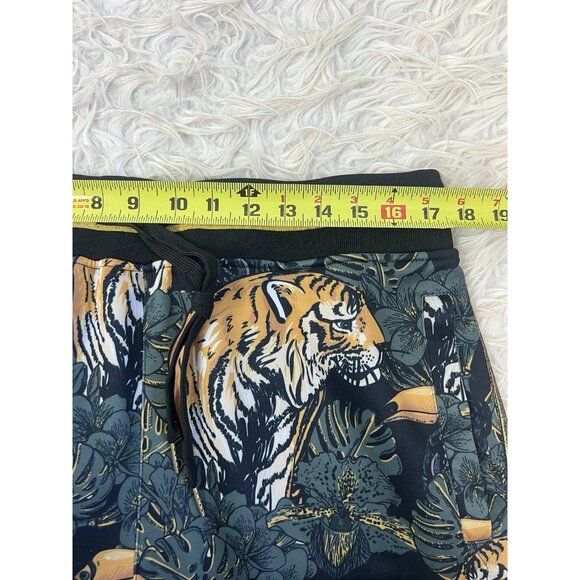 Victorious Mens Green Floral Tiger Track Pants & Jacket Track Suit Set Size 2X - Picture 8 of 16